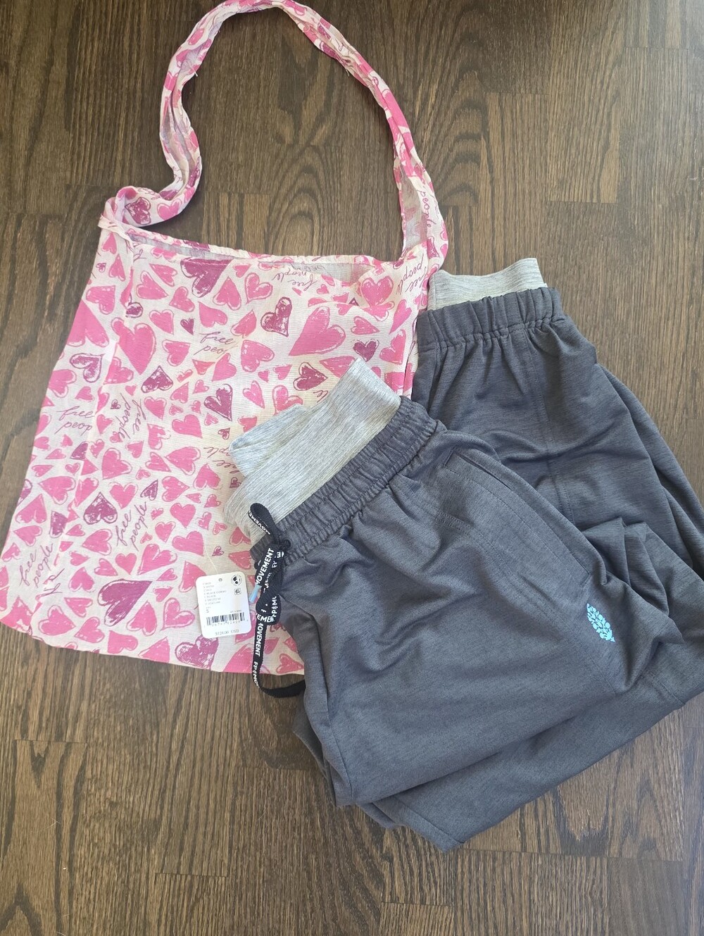 NWT Free People FP Movement Get Heated Pants- black combo gray - Size S - Picture 5 of 7
